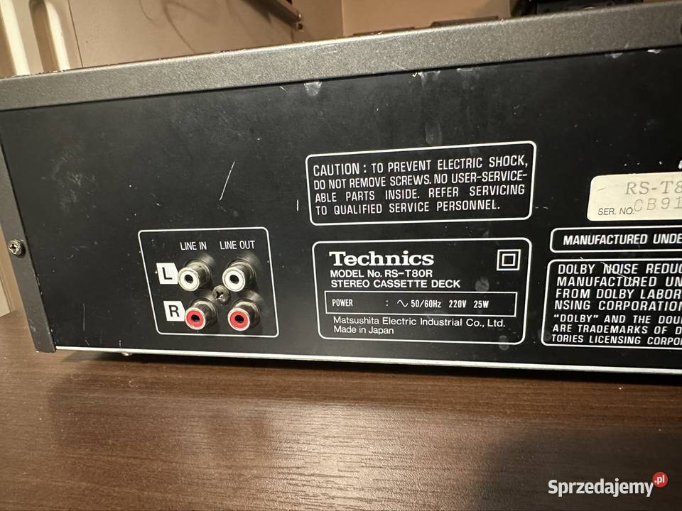 Magnetofon Technics rst80r Elektronika
