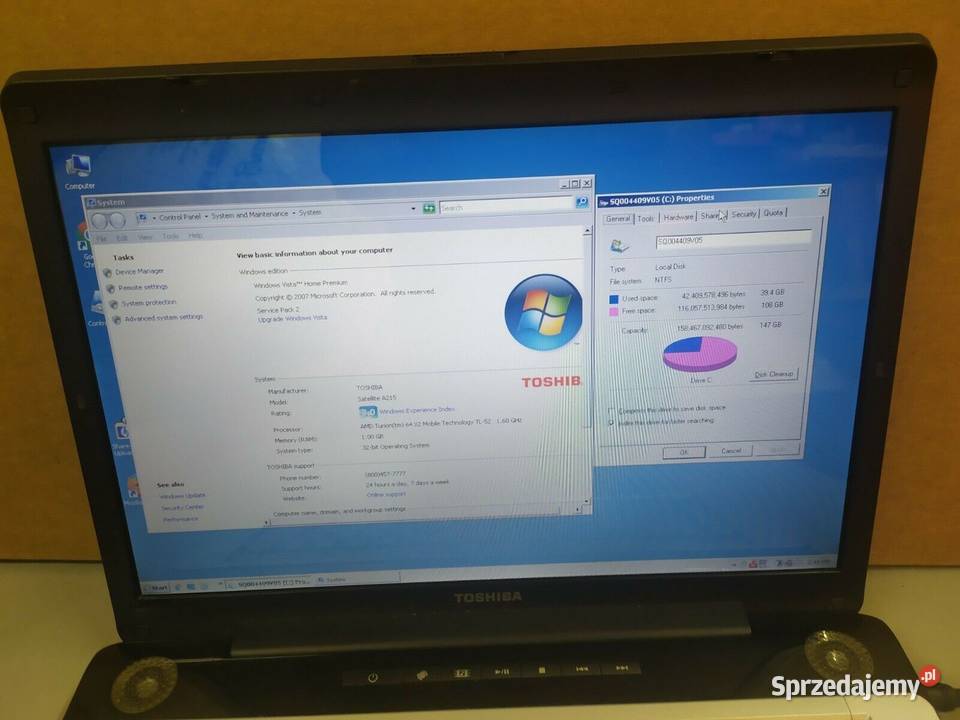 Laptop Toshiba satellite A215 Laptopy i netbooki Warszawa