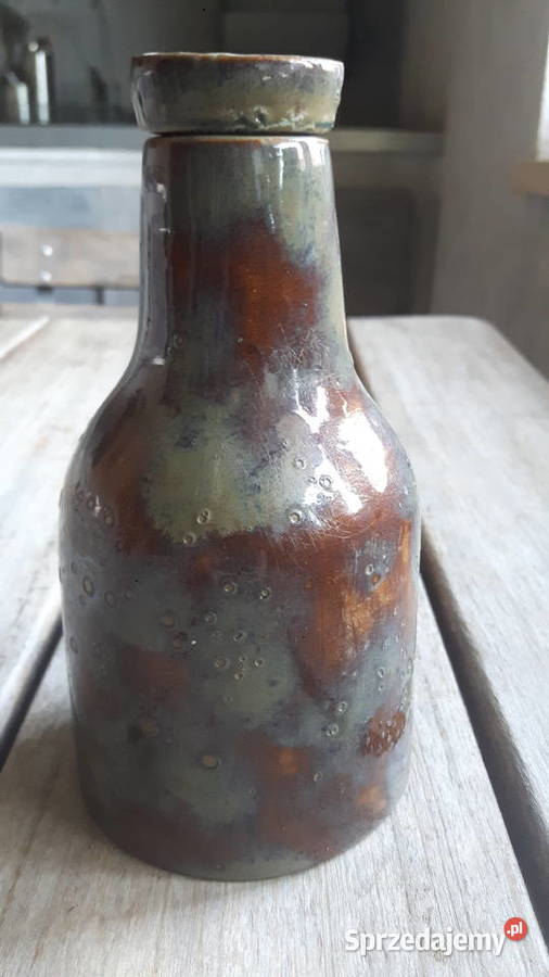 Butelka ceramiczna ręcznie wykonana z gliny Otwock