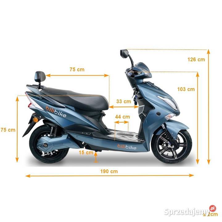 SKUTER ELEKTRYCZNY BILI BIKE HAWK G2 1800W GEL Bili Bike Warszawa sprzedam