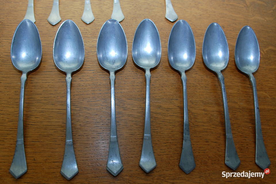 Biedermeier zestaw 12 dużych łyżek Berndorf mazowieckie Warszawa