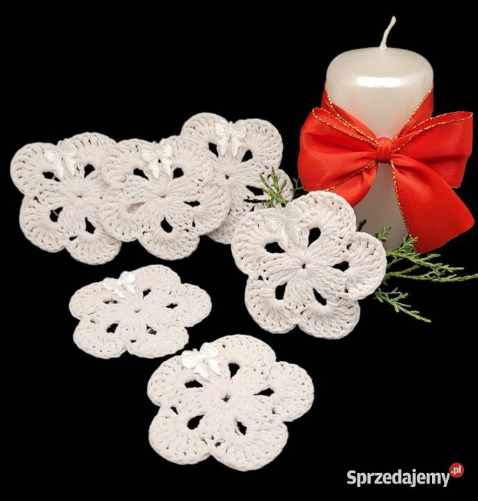 Zawieszki choinkowe kwiatuszki 6 Boże Narodzenie Krzywaczka