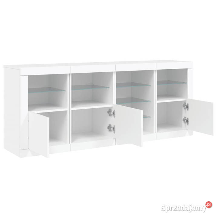 Szafka z oświetleniem LED biała 164x37x67 Warszawa