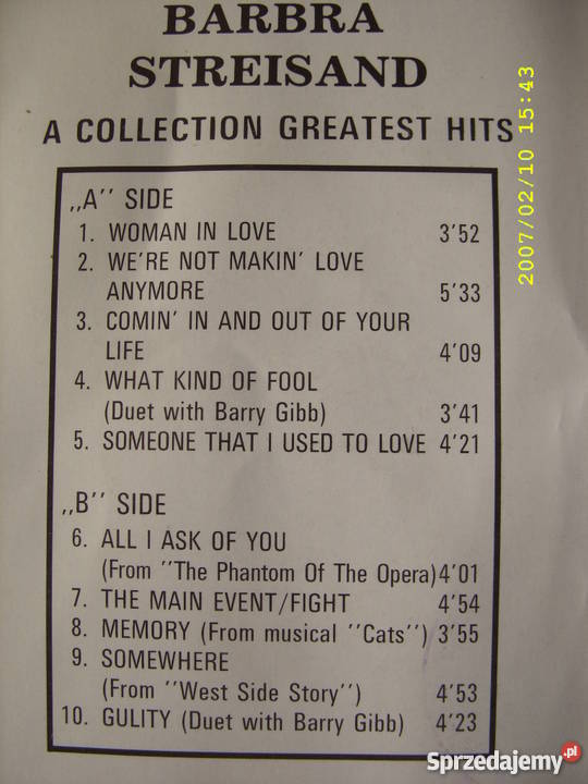 Pop kaseta BARBRA STREISAND 3 kasety Wołów