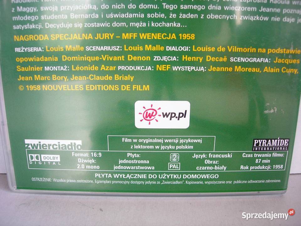 Film dvd Kochankowie Louis Malle seria Bełchatów