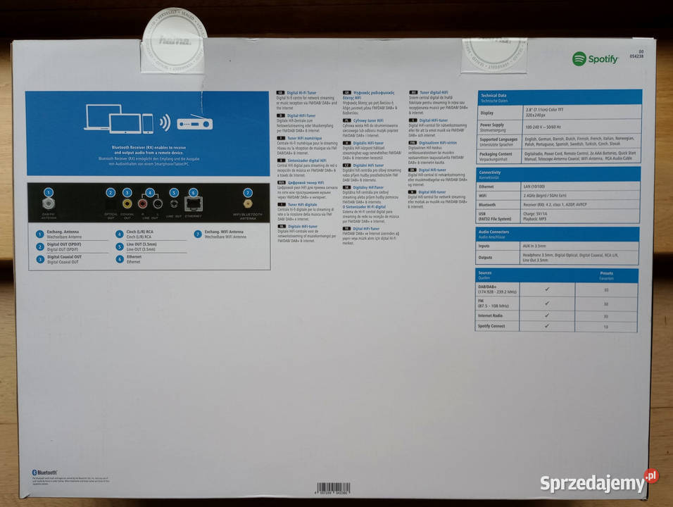 STREAMER TUNER FM DAB INTERNETOWY Hama DIT2006BT