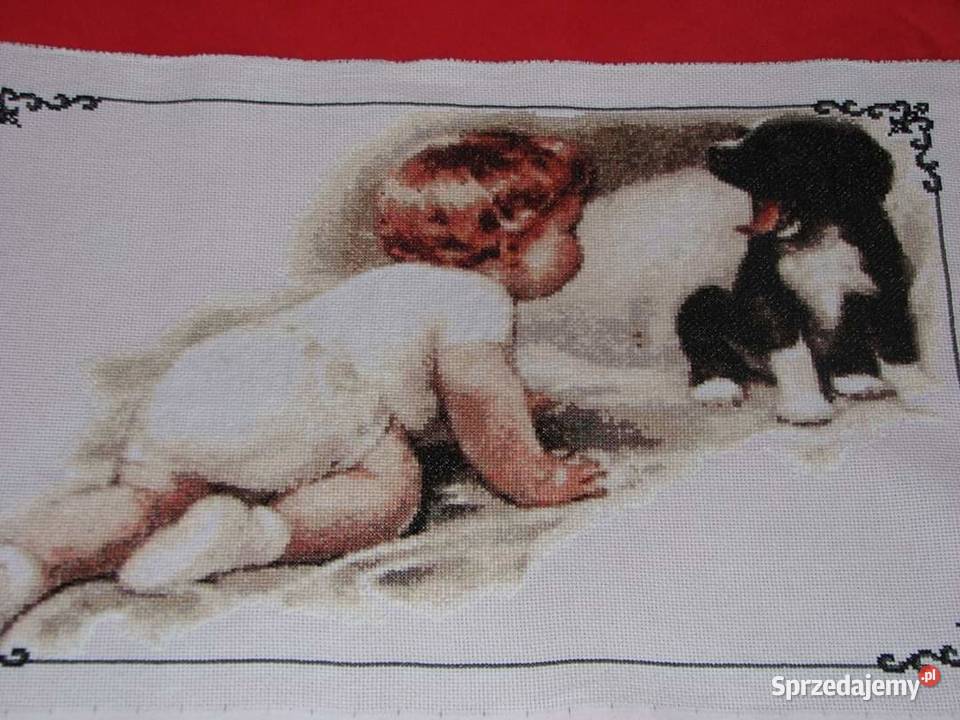 Metryczka pamiątkę haft krzyżykowy