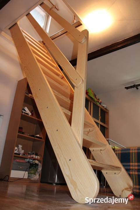 SCHODY DREWNIANE REGULOWANE SOSNOWE z BARIERKĄ lubelskie Łuków
