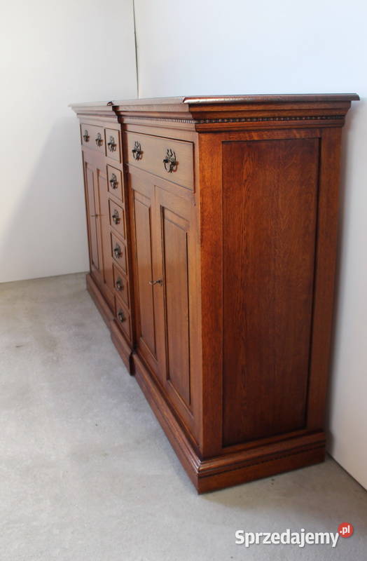 Komoda drewniana bufet sygnowana manufaktura małopolskie Nowy Sącz