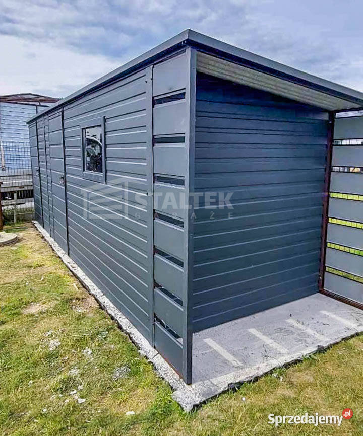 Schowek Domek Ogrodowy 5x2m Wiata 05m 2x Drzwi Lubartów