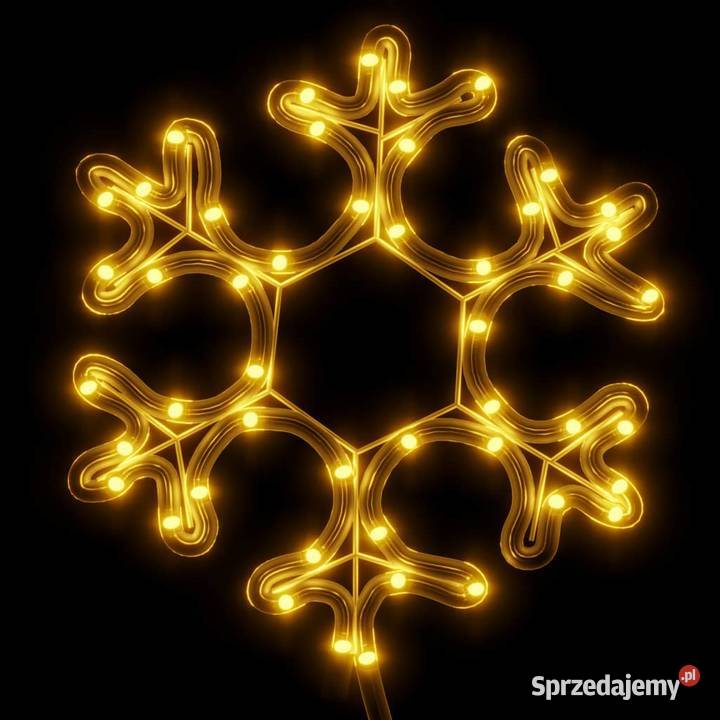 vidaXL Ozdobne śnieżynki ciepłe białe światło