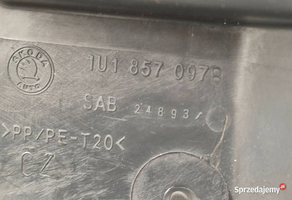 SCHOWEK PASAŻERA SKODA OCTAVIA I 1 1U1857097B osobowe Schowki, półki