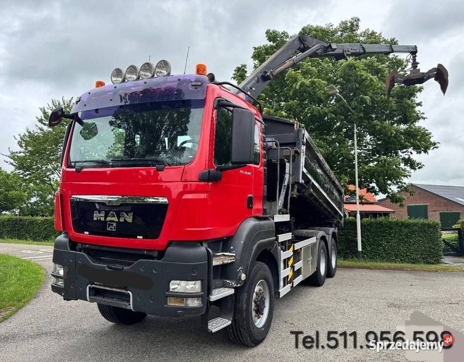 Wywrotka 6x6 z dzwigiem Boardmafic MAN Warszawa sprzedam
