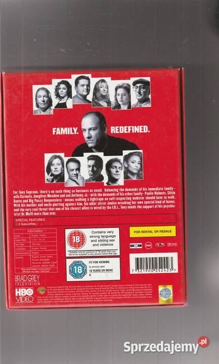 Rodzina Soprano Sezon Drugi Box 4 DVD Napisy mazowieckie Pruszków