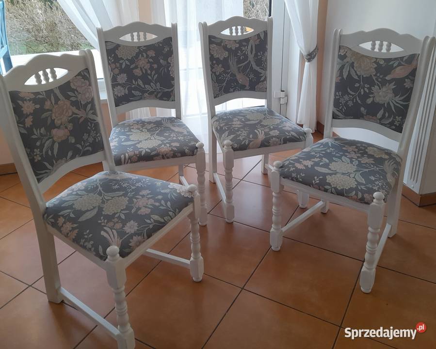Krzesła drewniane tapicerowane 4 Kołobrzeg