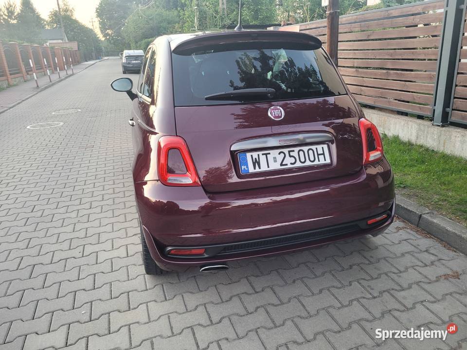 Fiat 500 S 12 czarny sufit mały przebieg Warszawa sprzedam