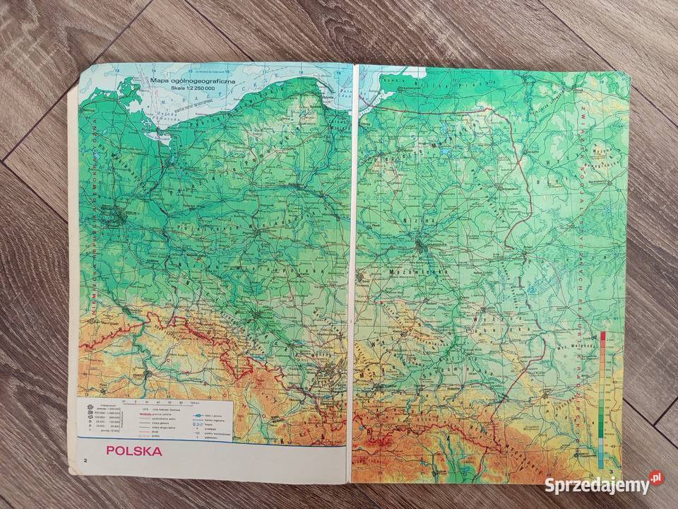 Atlas geograficzny Polska Kontynenty Świat Gdańsk