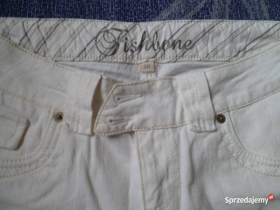Spodnie jeans biale Bez wzoru Kraków