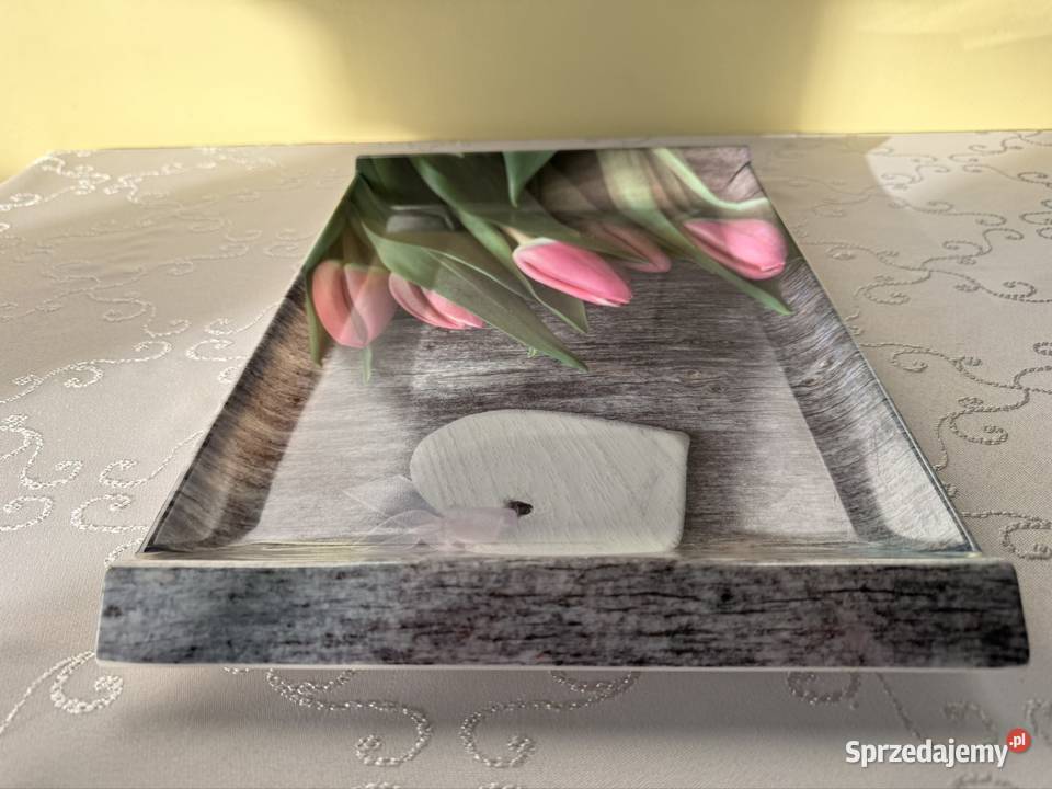 Dekoracyjna Taca Prostokątna Patera Tulipany Czerwionka-Leszczyny