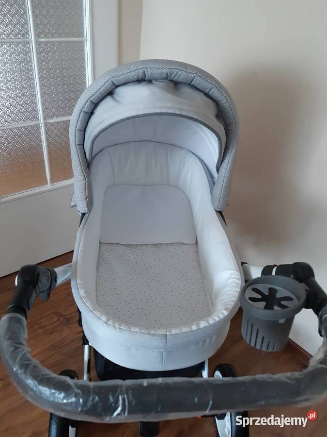 Wózek Baby Merc 2w1 NOWY STELAŻ fotelik biały Miedźno
