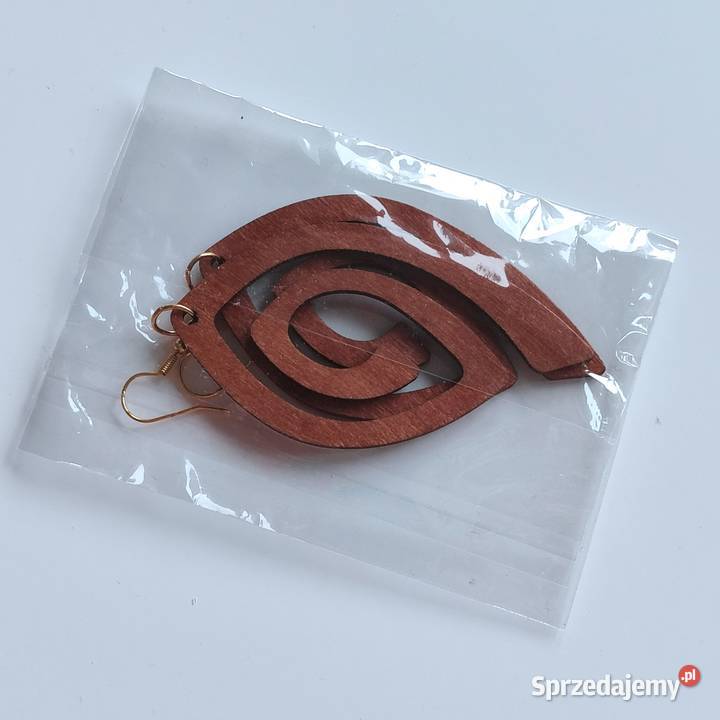 Nowe kolczyki drewniane boho vintage naturalne Katowice