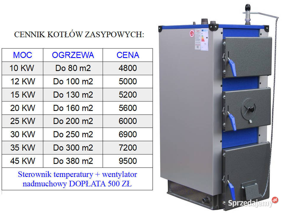 Kocioł piec na drewno i węgiel 20kW do 160m2