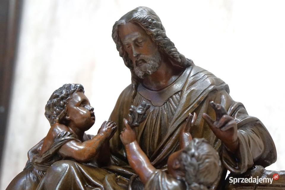 Rzeźba przedstawia Chrystusa z dziećmi Antyki wielkopolskie Kalisz