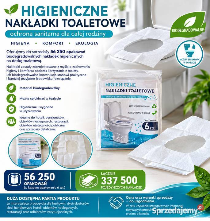 Higieniczne nakładki toaletowe biodegradowalne Łódź