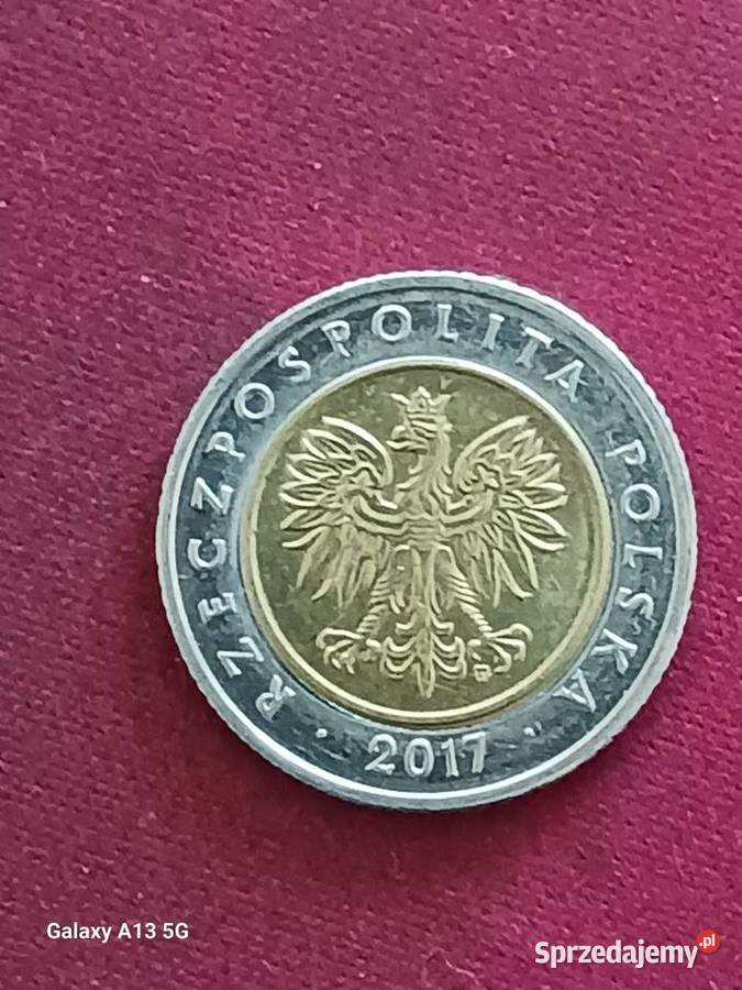 5 Złotych 2017 r Destrukt mennicy Konin sprzedam