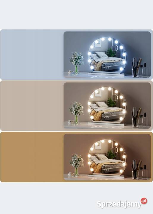 60 Lusterko do makijażu 12 LED Lustro w stylu lubuskie