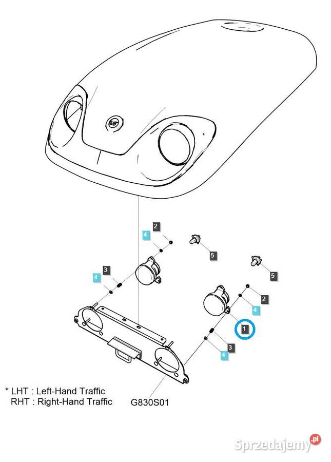 Lampa przednia LHT TRG760 LS Tractor 40234211 Tajęcina