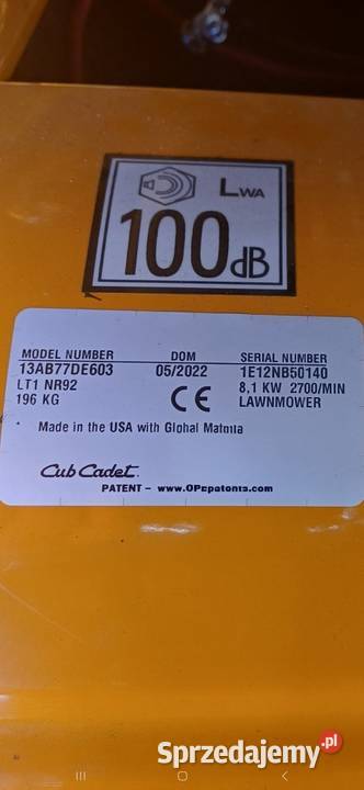 Kosiarka traktorek Cub Cadet MTD USA lubelskie