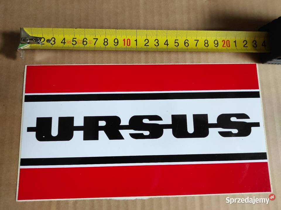 Naklejka cienka czerwona Ursus logo mazowieckie Warszawa