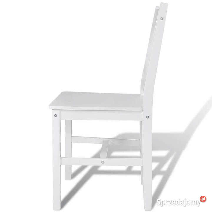 Krzesła stołowe 4 białe drewno sosnowe WM241511