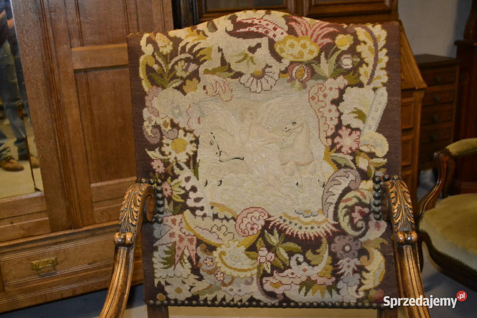 fotel holenderski gobelin