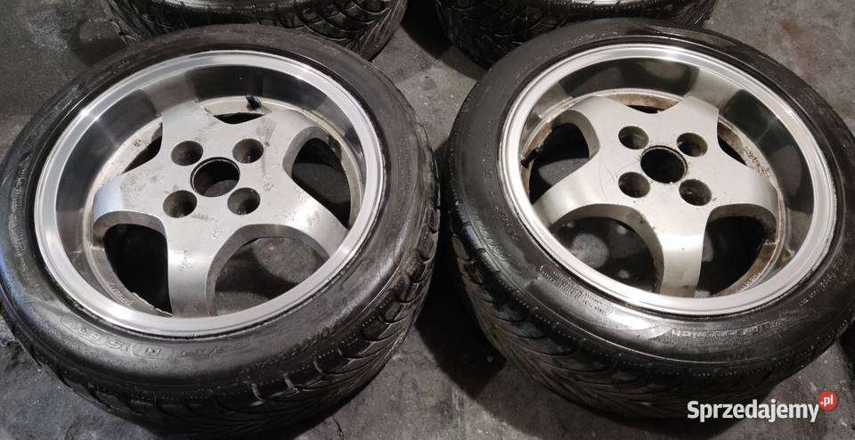 Kultowe MIM 15 7J 4x108 polerowane ranty opony Samochodowe Motoryzacja