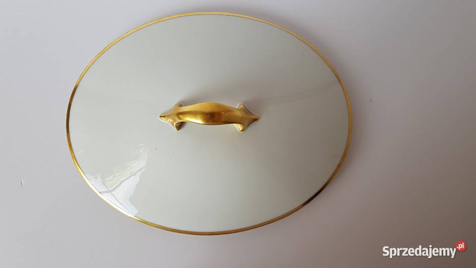 Porcelanowa mała waza OHME ze złoceniami stara Dąbrowa Górnicza