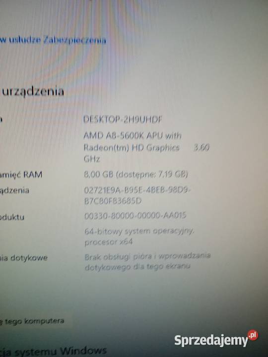 Komputer stacjonarny Myślenice