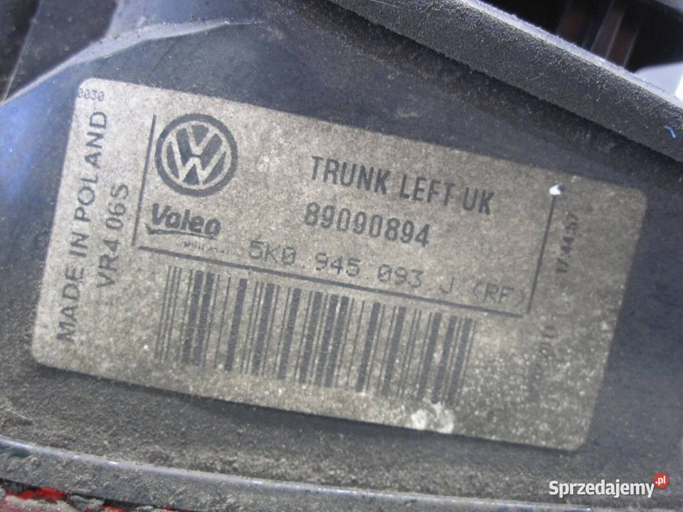 VW GOLF VI LIFT 11r lampa lewa tył w klapę sprzedam