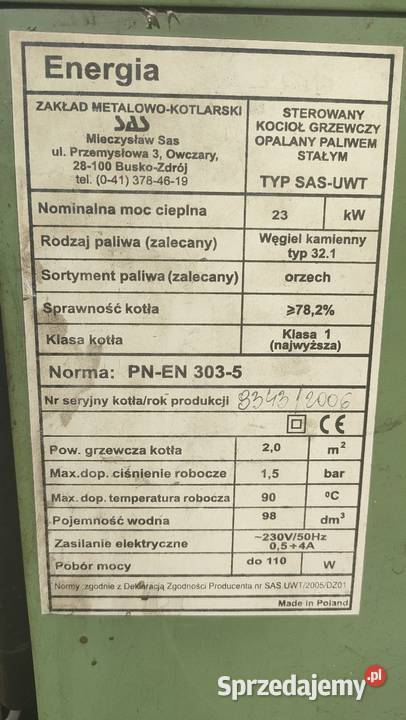 Piec SAS 23KW Koniecpol