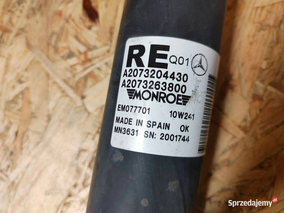 Amortyzator Prawy Tył Mercedes W 207 212 Coupe Zawieszenie i amortyzacja wielkopolskie Pleszew
