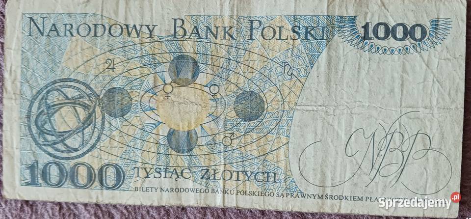 1000 M Kopernik seria GB 1VI1982 r Numizmatyka Konin