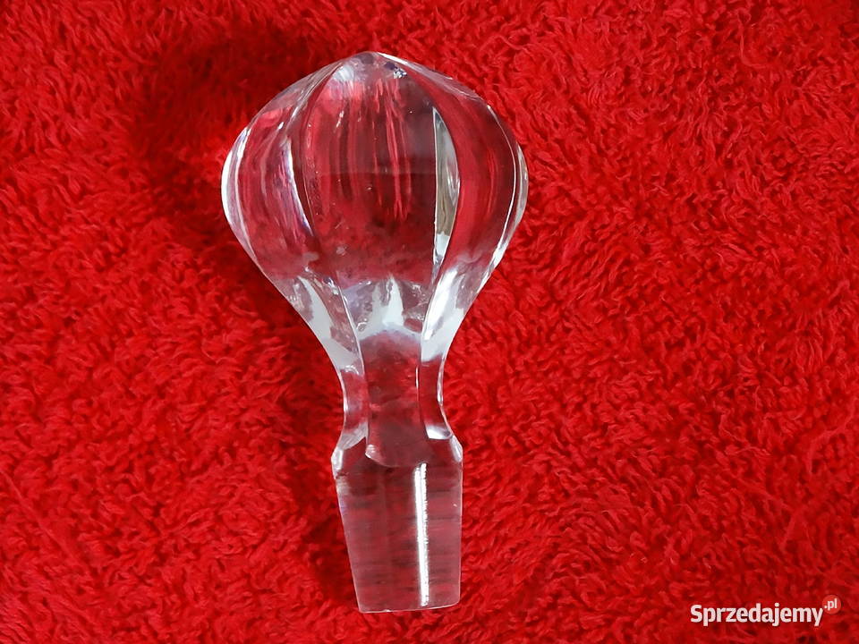 Masywna karafka szklana retro 12 Vintage PRL Dzbanki, karafki i mleczniki Biłgoraj