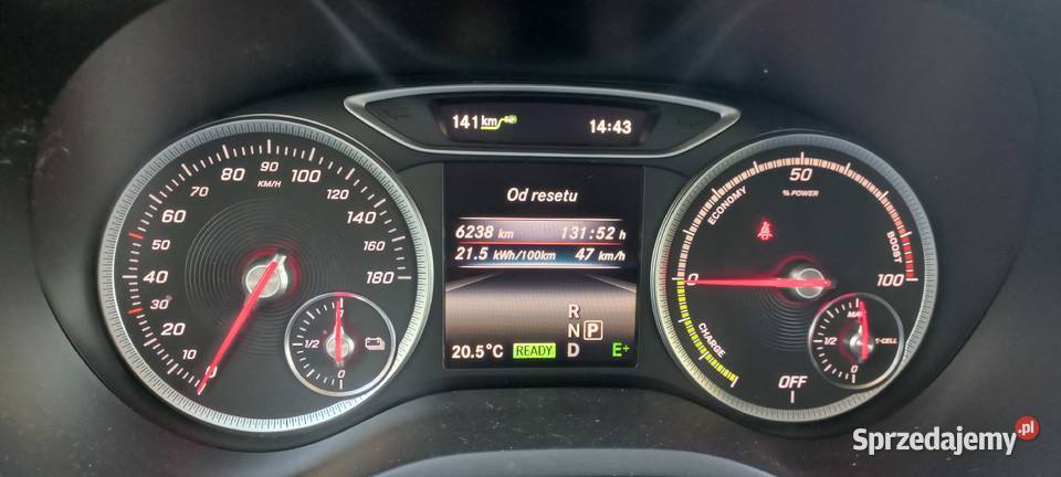 Mercedes b250e elektryczny 55 przebiegu autoalarm Klasa B Żerdź
