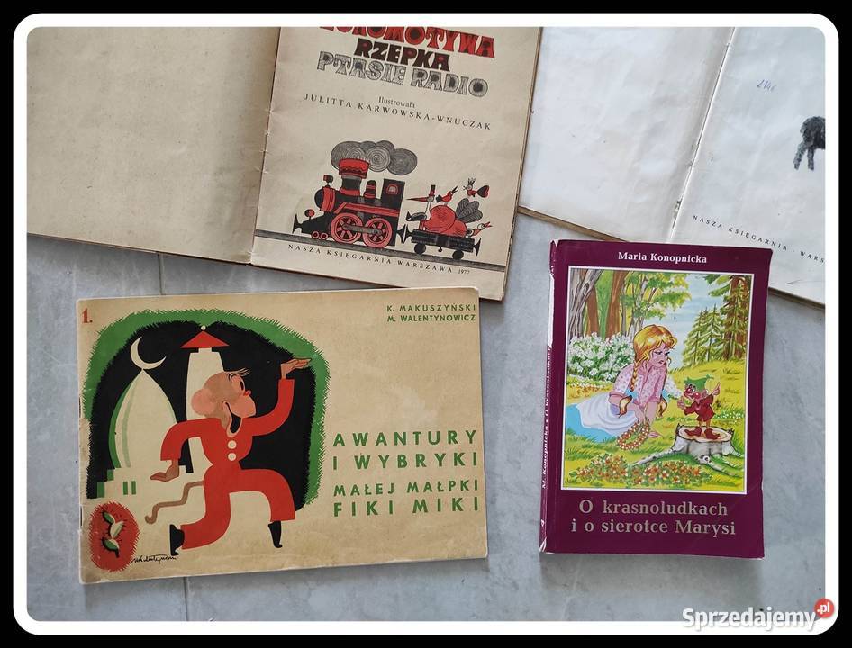 Stare książki książeczki dzieci wierszyki bajki mazowieckie Płock