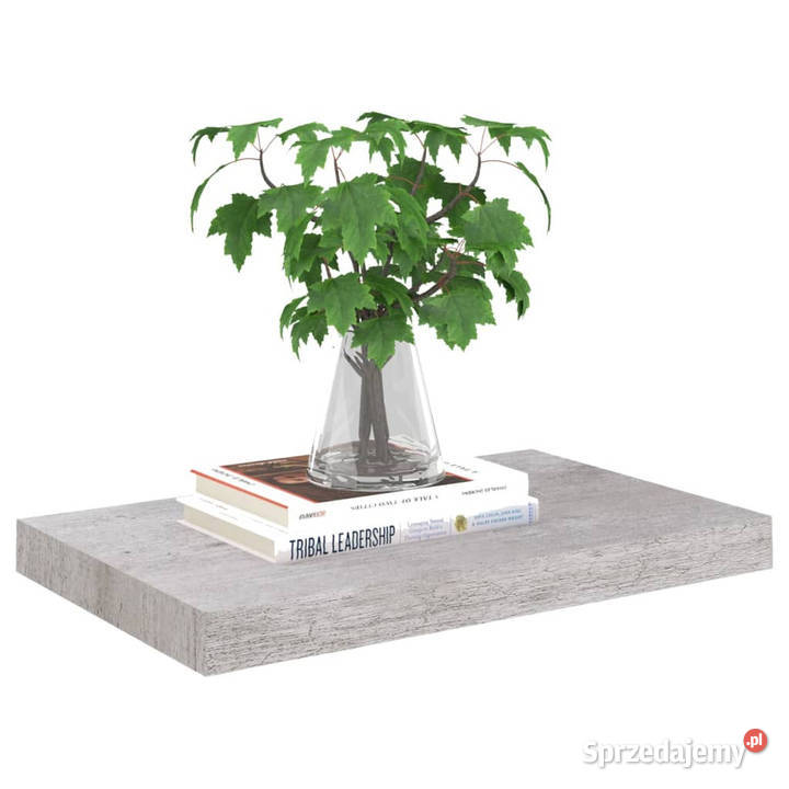 Półki ścienne 4 szarość betonu 50x23x38 MDF