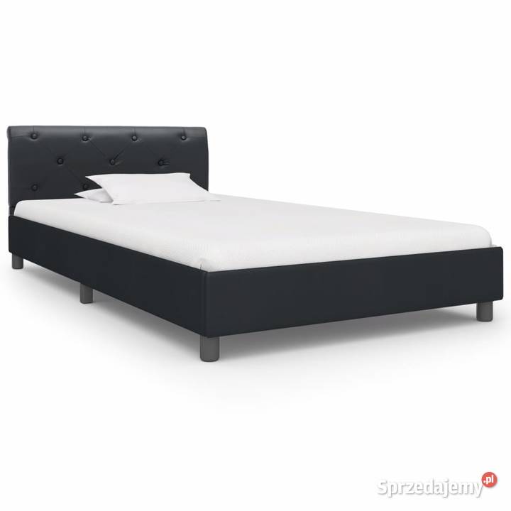 vidaXL Rama łóżka czarna sztuczna skóra284876 Komplety mebli Warszawa