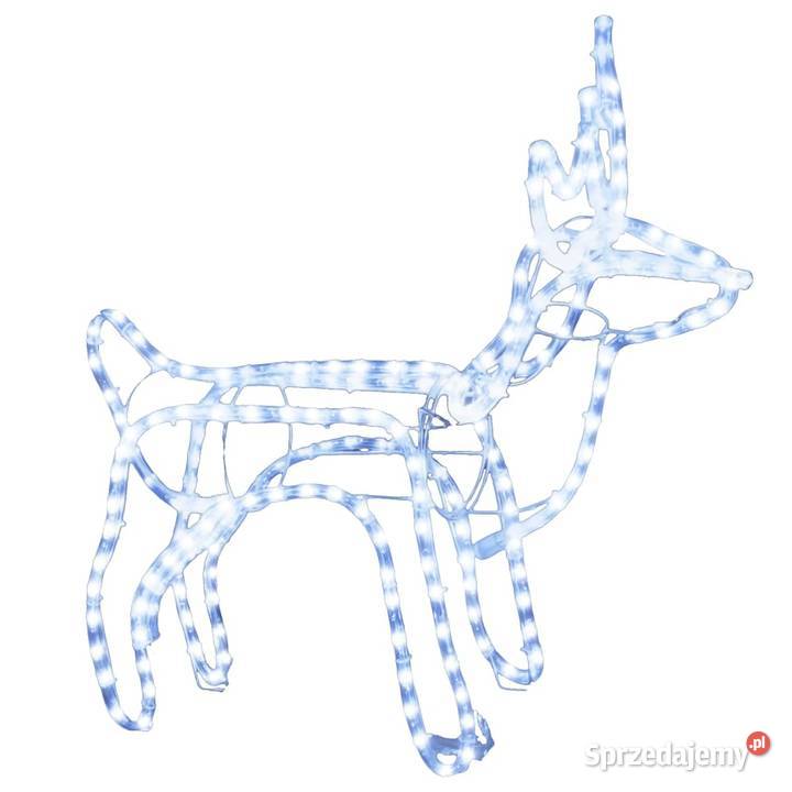 vidaXL Świąteczna dekoracja renifer zimna biel Dom i Ogród mazowieckie Warszawa sprzedam