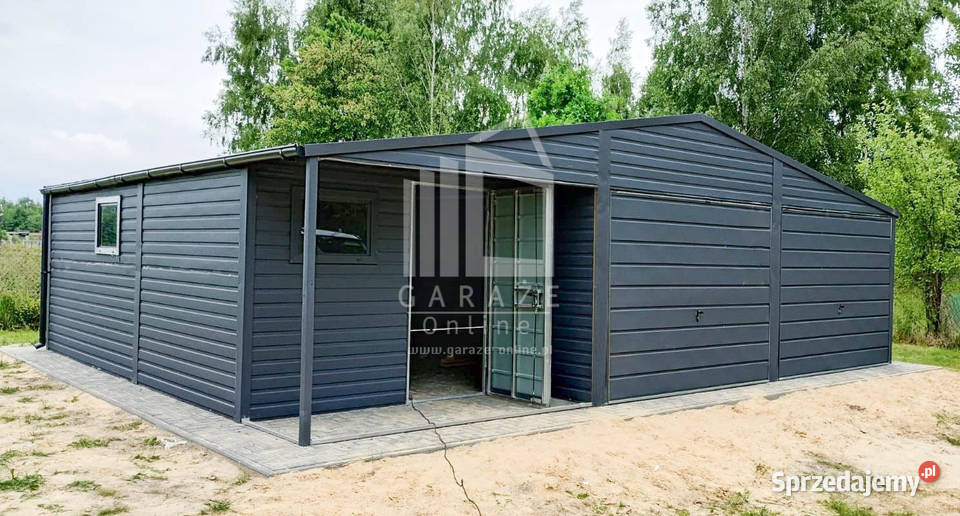 GARAZ BLASZANY 9m x 6m wnęka 9x6 dwuspad rynny Nowy Sącz