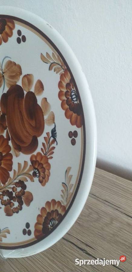 Wielki talerz Fajans prl łódzkie